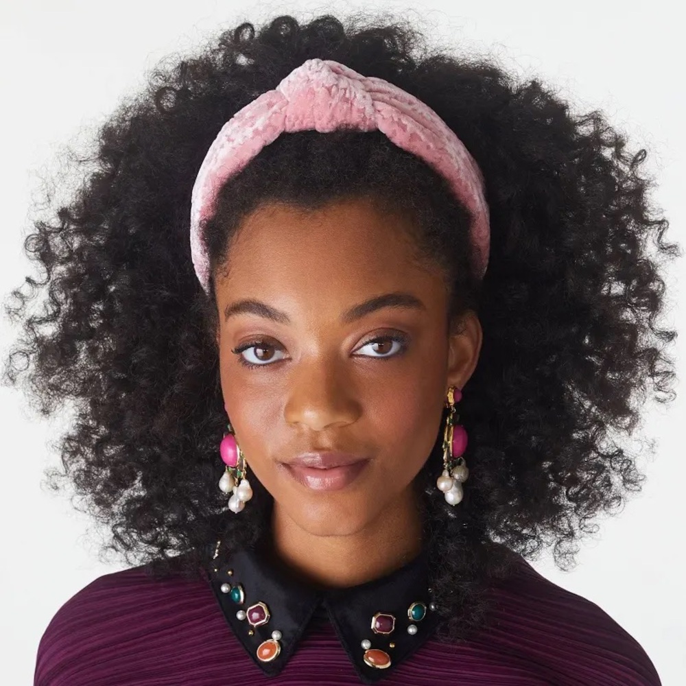 NWOT - Lele Sadoughi Burnout Velvet Knotted Headband